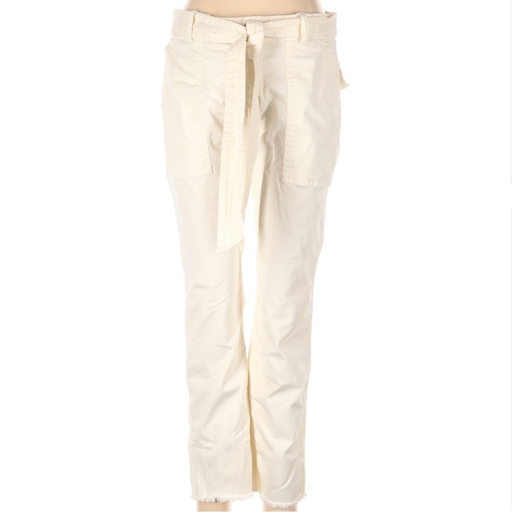 Vineyard Vines Belted Raw Hem Straight Leg Ankle Length Chinos Size 4